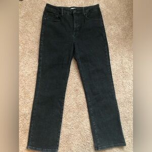 Good American Good Jeans 12 Black Raw Hem